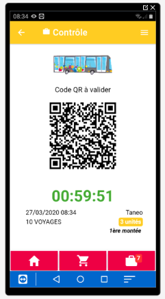 Application Taneo e-ticket contrôle