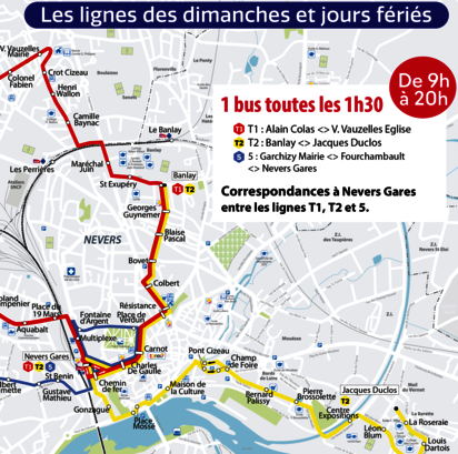 Plan lignes Dimanche et Jours fériés
