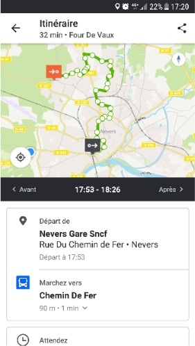 Exemple d'itinéraire